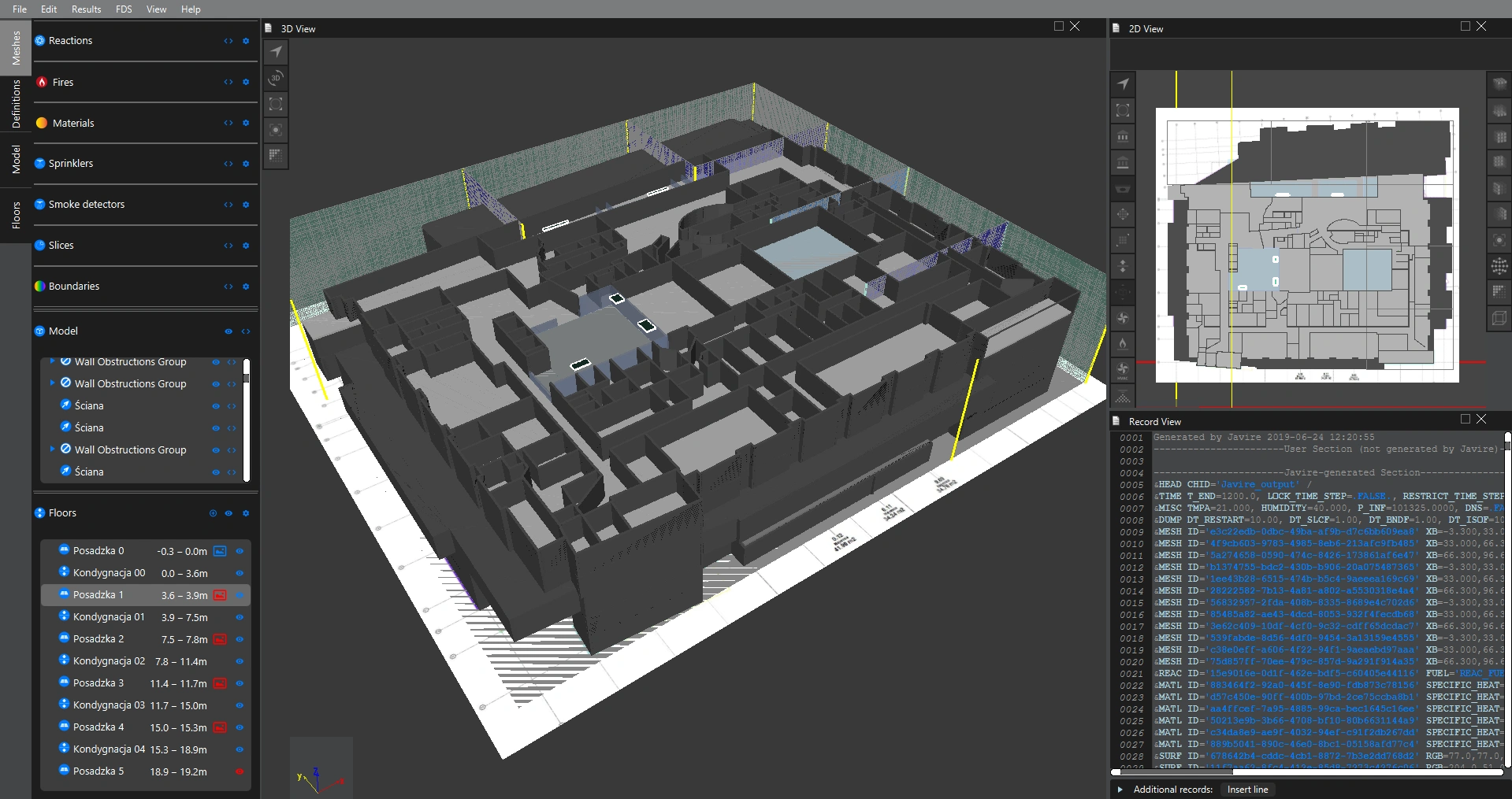 Zrzut ekranu aplikacji Javire - widok 1